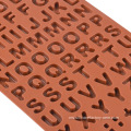 silikon huruf acuan coklat